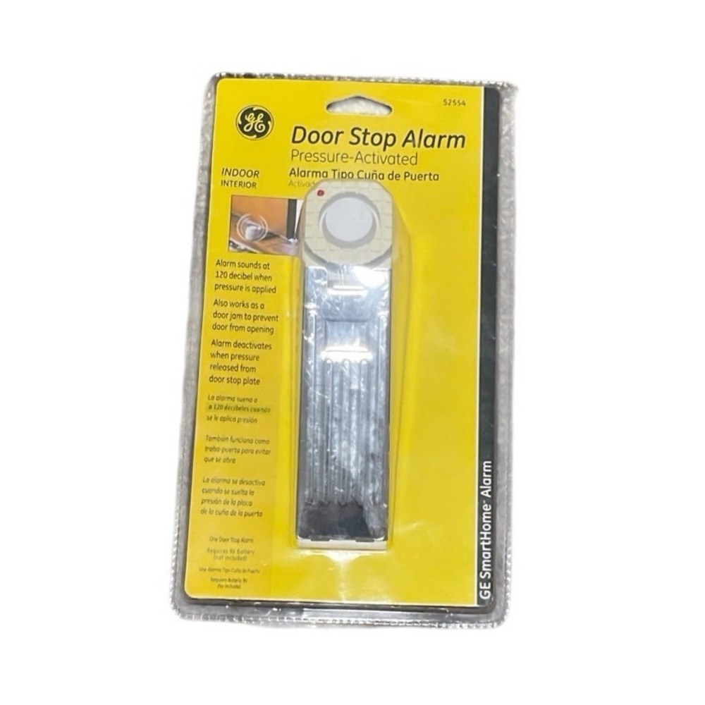 GE Smarthome Door Stop Alarm 120 Decibel Pressure Activated New
